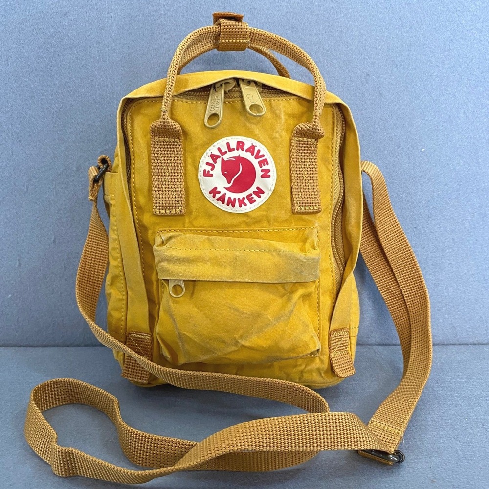 Fjallraven Kanken Mini Sling Crossbody Shoulder Bag Squash Yellow 23797